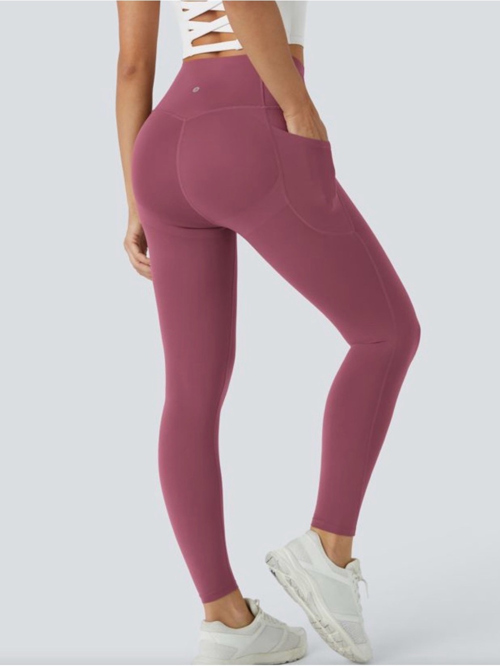 HALARA mauve high-waist leggings